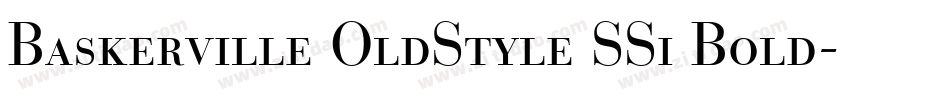 Baskerville OldStyle SSi Bold字体转换